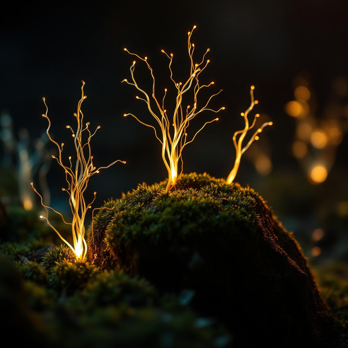 AI Lab specimen — luminous root network
